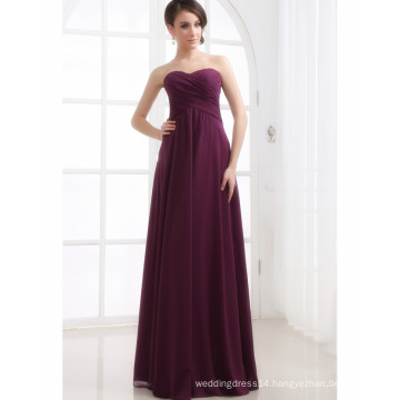 ED001 New Arrivals Strapless Simple Mother Dress Purple Elegant Chiffonlong evening dress Custom Make